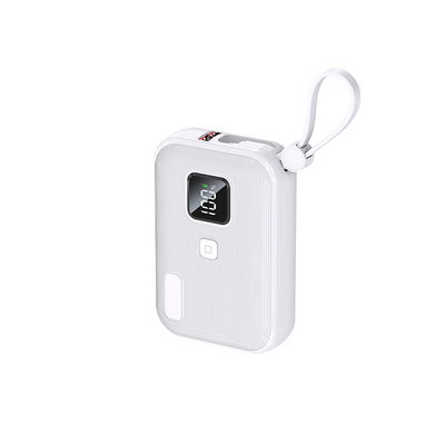 पोर्टेबल 10000mAh ABS मिनी पावर बैंक PD22.5W 21700 बैटरी प्रकार के साथ