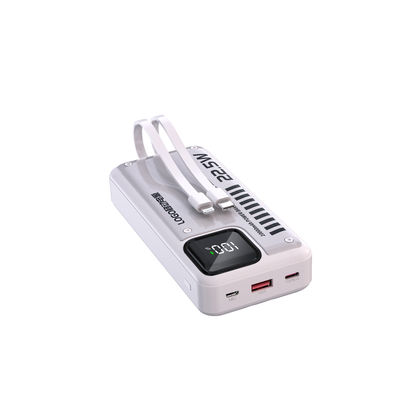 अच्छी कीमत पोर्टेबल फास्ट चार्जिंग पावर बैंक 20000mah USB C पावर बैंक बिल्ट इन केबल ऑनलाइन