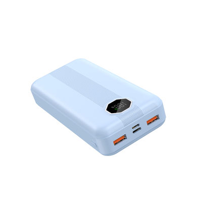 अच्छी कीमत ब्लू व्हाइट 10000mAh पीडी पावर बैंक माइक्रो संगत चार्जर 20W 22.5W रेटेड पावर के साथ ऑनलाइन
