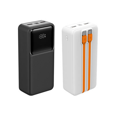 अच्छी कीमत फास्ट चार्जिंग अंतर्निहित केबल पावर बैंक 30000mAh सार्वभौमिक संगतता ऑनलाइन